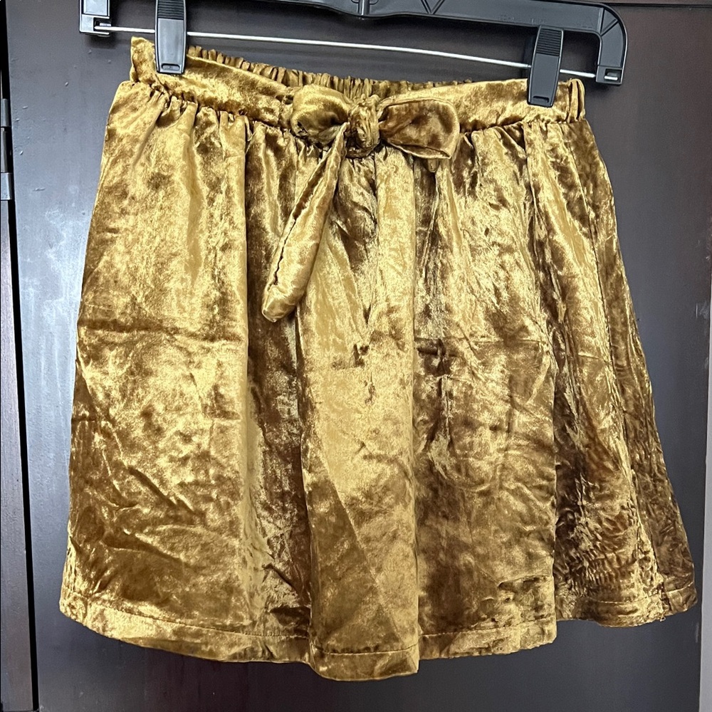 Mango Kids Shimmering Gold Skirt